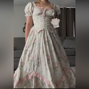 Lacemade Fleur Poetry Corset Dress NWT Tea Garden Party